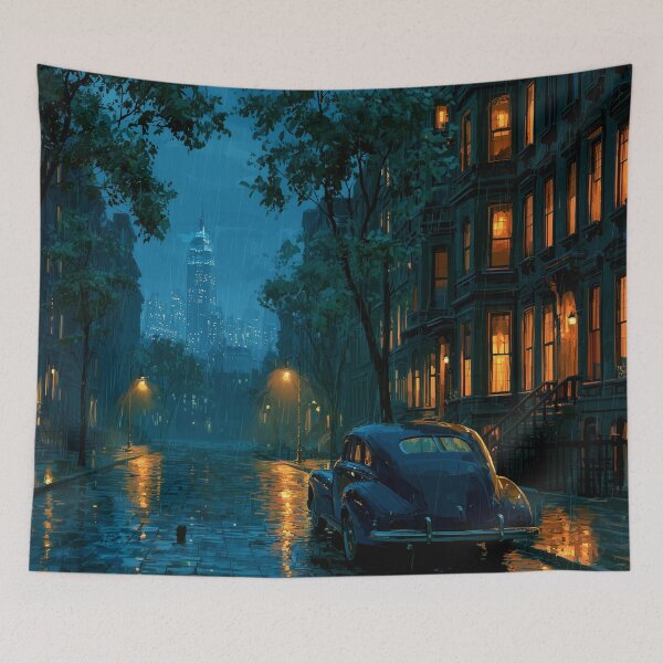 Item preview, Rainy New York Street At Night designed and sold by Rtymer.
