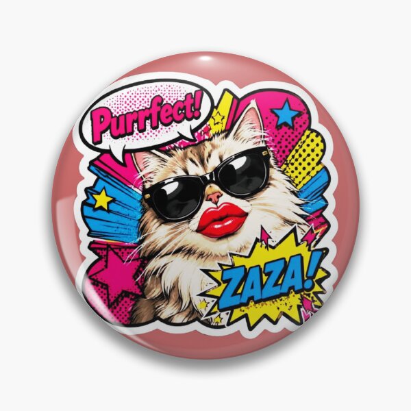 Item preview, Purrfect Cat Pop Art - Cool Sunglasses Cat with Red Lips ZAZA designed and sold by Natalia-Vlad.