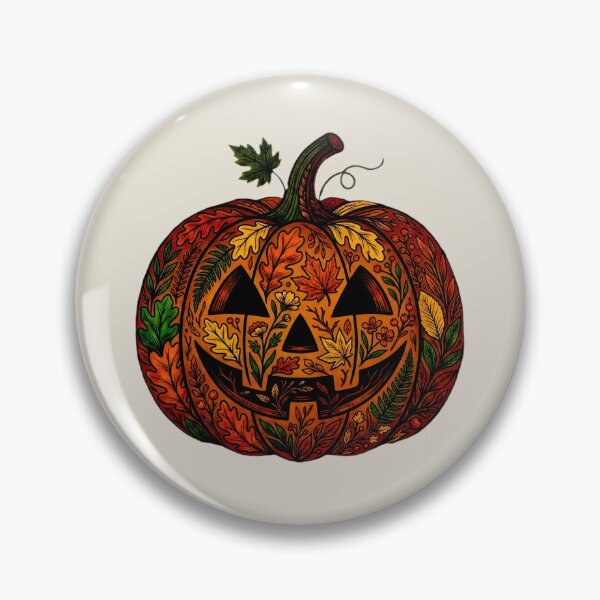 Item preview, Vintage Botanical Jack o Lantern - Cottagecore Halloween Pumpkin Art  designed and sold by Andreza NativeHue Oficial.