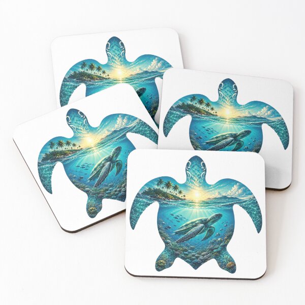 Item preview, Sea Turtle Double Exposure – Tropical Ocean designed and sold by OTSC.