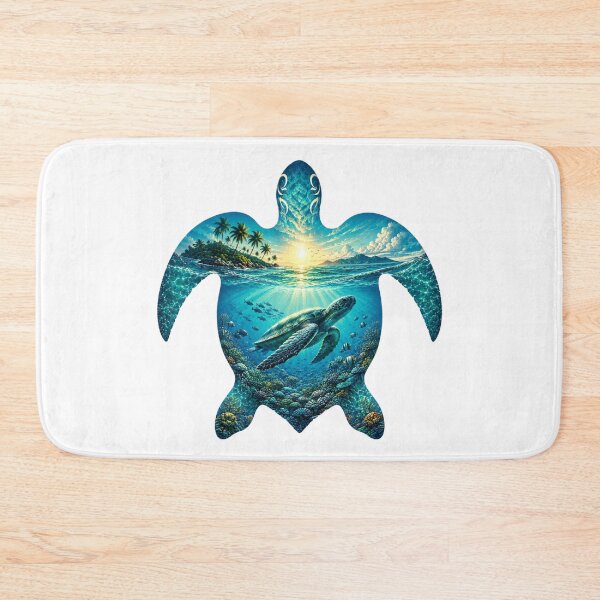 Item preview, Sea Turtle Double Exposure – Tropical Ocean designed and sold by OTSC.