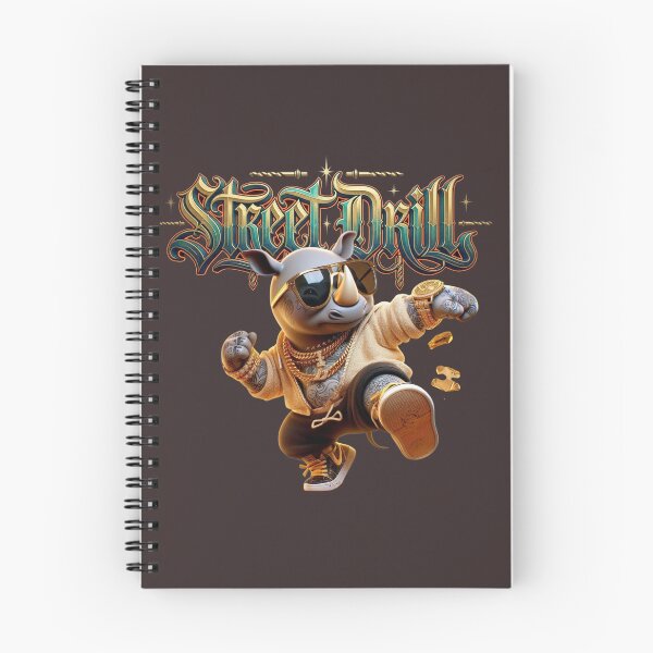 Item preview, Street Drill Rhinoceros - Hip Hop Urban Gold Streetwear designed and sold by HeartThaiStyle.