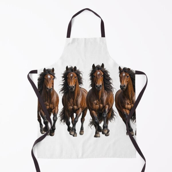 Item preview, Four Galloping Brown Horses – Realistic Horse Art designed and sold by SmikiM.
