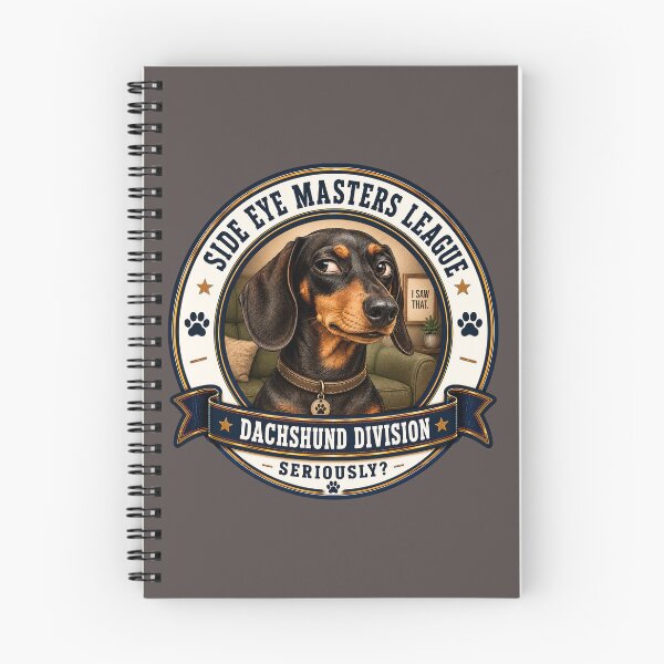 Item preview, Side Eye Masters League - Dachshund Division - Seriously?/Funny Dachshund Dog Badge Logo  designed and sold by Halejo68.