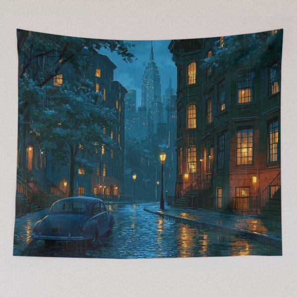 Item preview, Rainy New York Street At Night designed and sold by Rtymer.