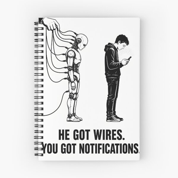 Item preview, He Got Wires. You Got Notifications designed and sold by Beyond The Flag Art.