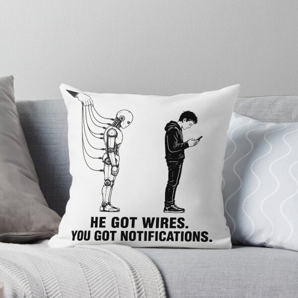 Item preview, He Got Wires. You Got Notifications designed and sold by Beyond The Flag Art.