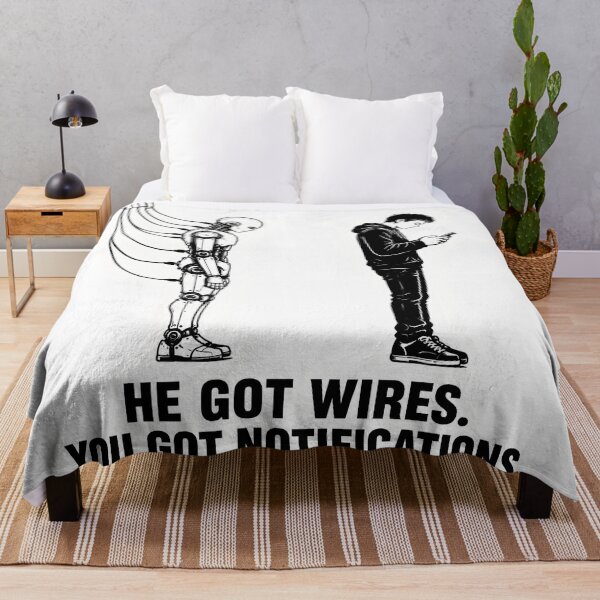Item preview, He Got Wires. You Got Notifications designed and sold by Beyond The Flag Art.