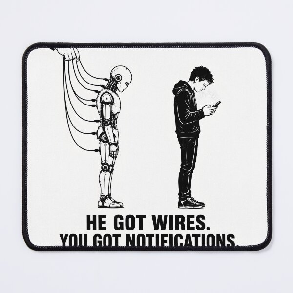 Item preview, He Got Wires. You Got Notifications designed and sold by Beyond The Flag Art.