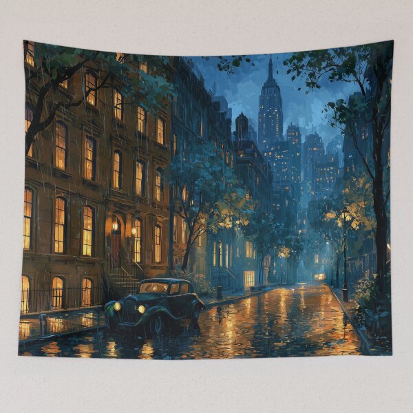 Item preview, Rainy New York Street At Night designed and sold by Rtymer.