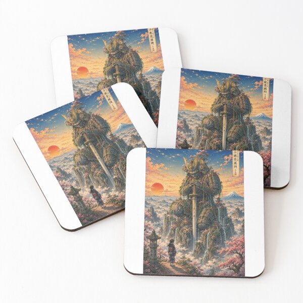 Item preview, The Eternal Samurai | Giant Guardian Above the Clouds | Japanese Fantasy Ukiyo-e Art designed and sold by Substance_life.