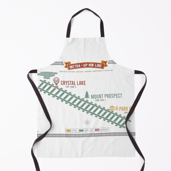 Item preview, Metra UP‑NW line map showing Crystal Lake route designed and sold by Rue Design Company.