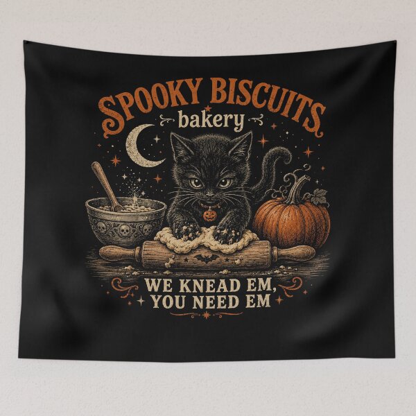 Item preview, Retro Funny Spooky Biscuits Club Cat Lovers Pastry Halloween designed and sold by will freed18.