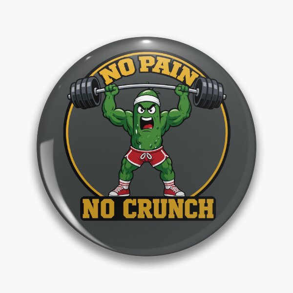 Item preview, No Pain No Crunch Funny Gym Pickle designed and sold by DigitalGlade.