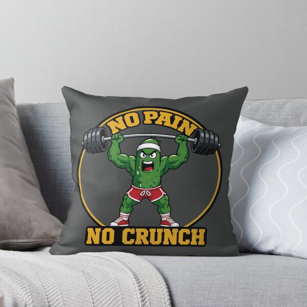 Item preview, No Pain No Crunch Funny Gym Pickle designed and sold by DigitalGlade.