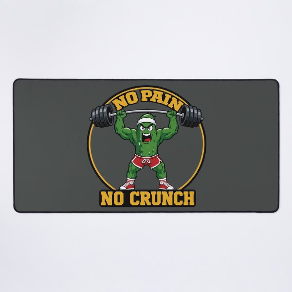 Item preview, No Pain No Crunch Funny Gym Pickle designed and sold by DigitalGlade.