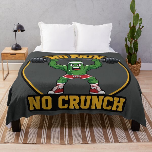 Item preview, No Pain No Crunch Funny Gym Pickle designed and sold by DigitalGlade.