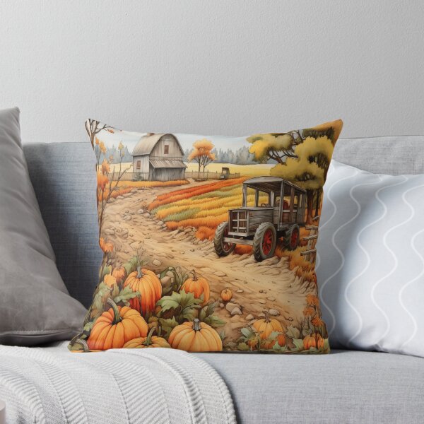 Item preview, Pumpkin Harvest Fall Farm Print | Autumn Farmhouse Wall Art | Fall Season Poster designed and sold by DigitalChickHub.