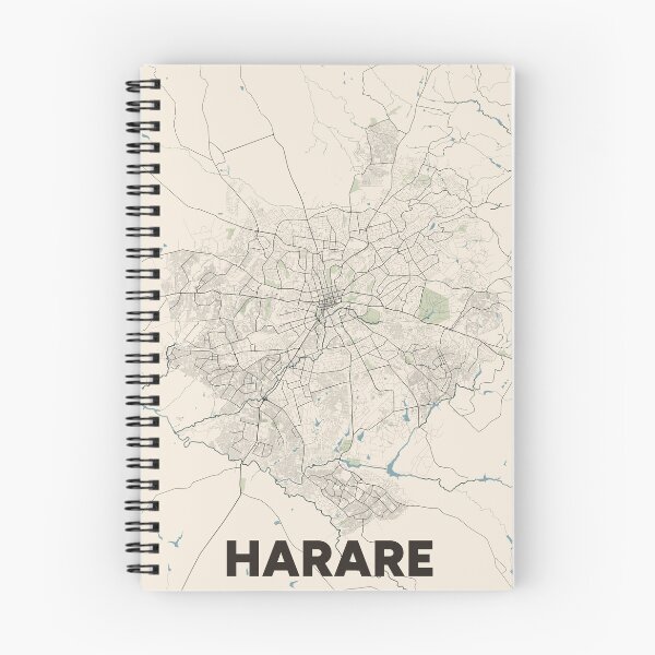 Item preview, Harare Map designed and sold by MapsNerd.