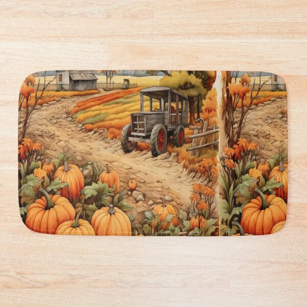 Item preview, Pumpkin Harvest Fall Farm Print | Autumn Farmhouse Wall Art | Fall Season Poster designed and sold by DigitalChickHub.