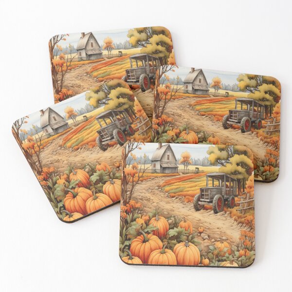 Item preview, Pumpkin Harvest Fall Farm Print | Autumn Farmhouse Wall Art | Fall Season Poster designed and sold by DigitalChickHub.
