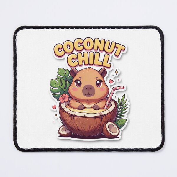 Item preview, Coconut Chill Capybara T-Shirt – Cute Kawaii Tropical Summer Animal Gift for Capybara Lovers & Cozy Girls designed and sold by GemBob Creations.