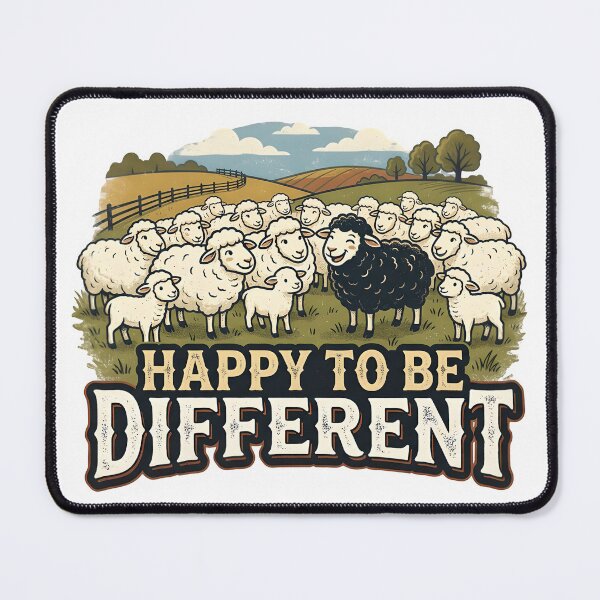 Item preview, Happy to be different - Black sheep designed and sold by ParadoxParadox.