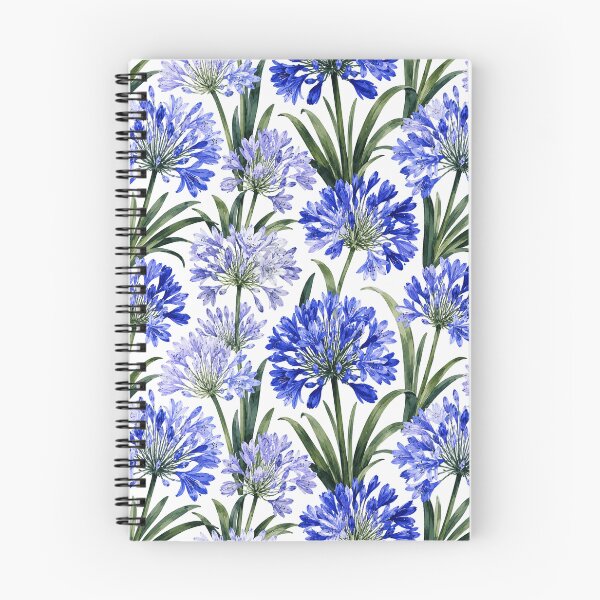 Item preview, Agapanthus Blue Globe Watercolor Seamless Floral Pattern designed and sold by Inkworksbyshery.