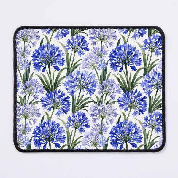 Item preview, Agapanthus Blue Globe Watercolor Seamless Floral Pattern designed and sold by Inkworksbyshery.