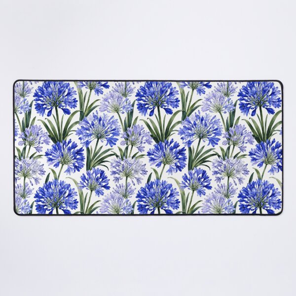 Item preview, Agapanthus Blue Globe Watercolor Seamless Floral Pattern designed and sold by Inkworksbyshery.