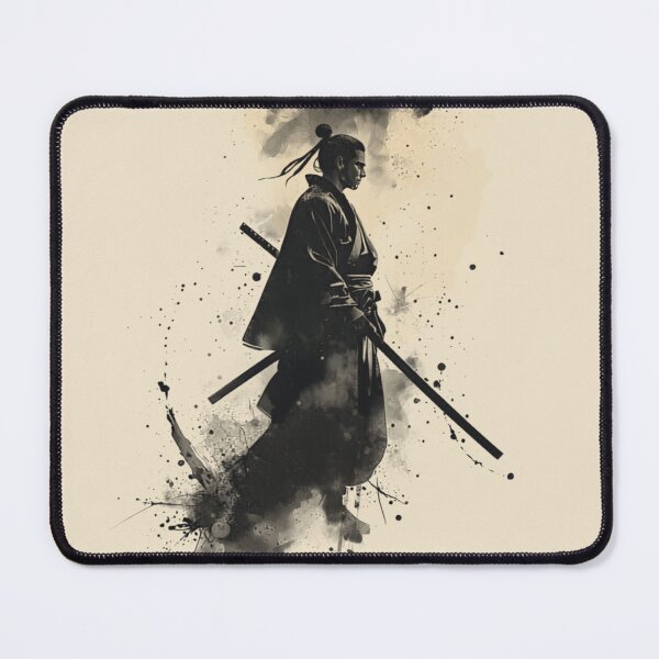 Item preview, Silent Warrior Sumi E Samurai Japanese Ink Art Katana designed and sold by The Fine Print by BassAddict.