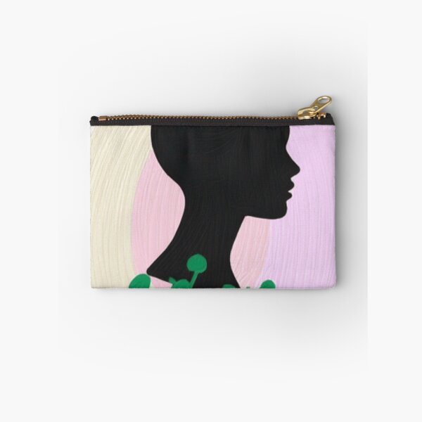 Item preview, Minimalist Woman Silhouette with Green Botanical Leaves Art designed and sold by The Emoji Vibe.