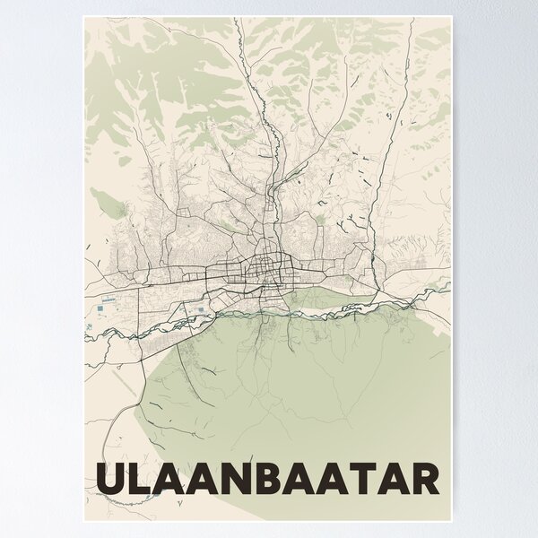 Item preview, Ulaanbaatar Map designed and sold by MapsNerd.