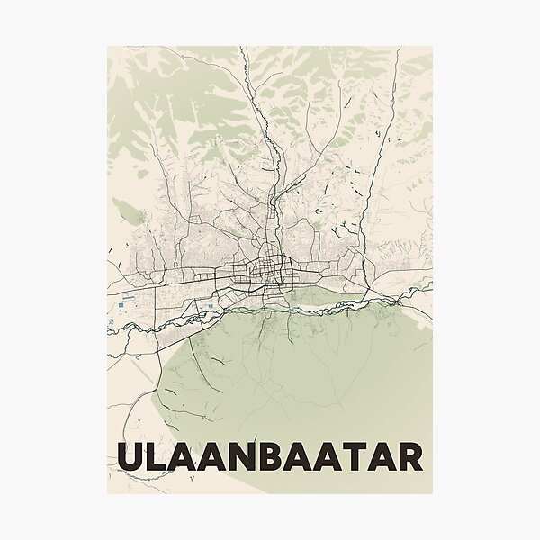 Item preview, Ulaanbaatar Map designed and sold by MapsNerd.