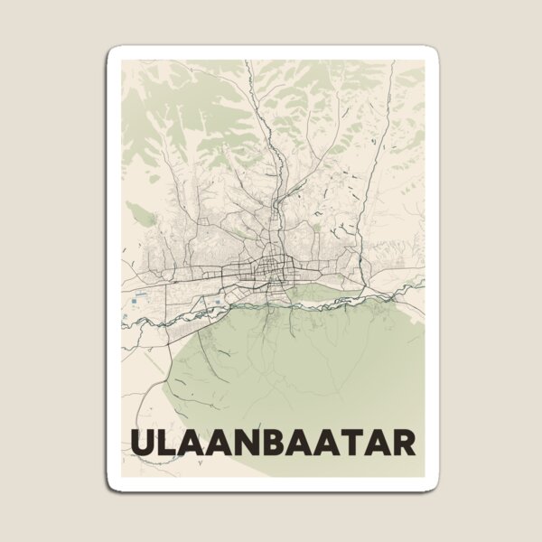Item preview, Ulaanbaatar Map designed and sold by MapsNerd.