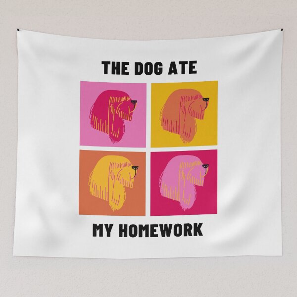 Item preview, The dog ate my homework funny gift for dog lovers designed and sold by BrooklynRhodes.