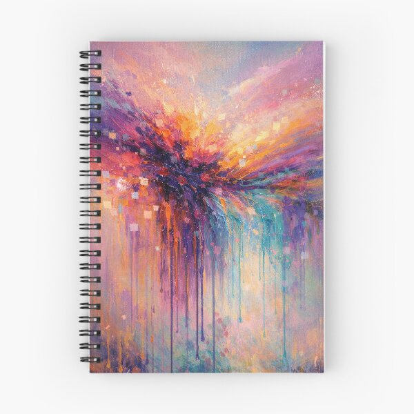 Item preview, Dripping Color Contemporary Abstract Art Print Purple & Orange Modern Design designed and sold by Joey Santiago.