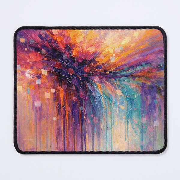Item preview, Dripping Color Contemporary Abstract Art Print Purple & Orange Modern Design designed and sold by Joey Santiago.