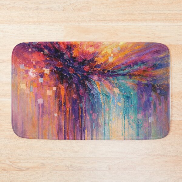 Item preview, Dripping Color Contemporary Abstract Art Print Purple & Orange Modern Design designed and sold by Joey Santiago.