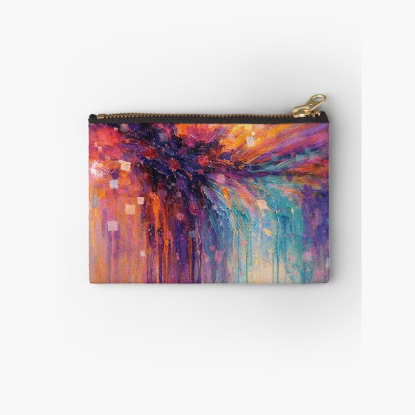 Item preview, Dripping Color Contemporary Abstract Art Print Purple & Orange Modern Design designed and sold by Joey Santiago.