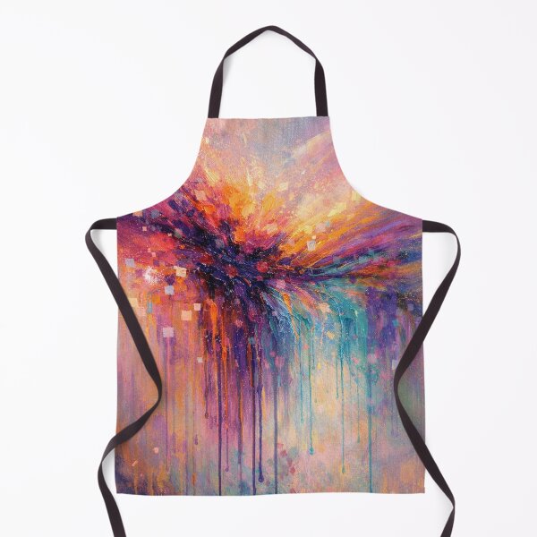 Item preview, Dripping Color Contemporary Abstract Art Print Purple & Orange Modern Design designed and sold by Joey Santiago.