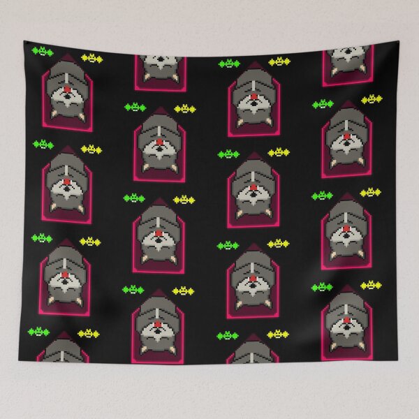 Item preview, Cozy Sleeping Bat in Coffin Pixel Art designed and sold by RetroRlx.