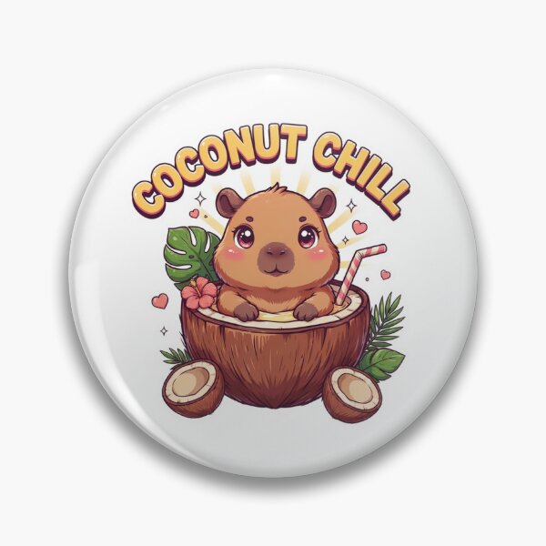 Item preview, Coconut Chill Capybara T-Shirt – Cute Kawaii Tropical Summer Animal Gift for Capybara Lovers, Beach Lovers & Cozy Girls designed and sold by GemBob Creations.