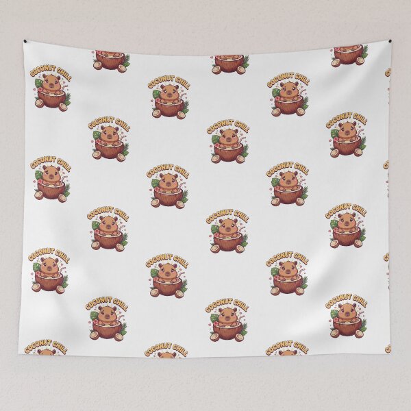 Item preview, Coconut Chill Capybara T-Shirt – Cute Kawaii Tropical Summer Animal Gift for Capybara Lovers, Beach Lovers & Cozy Girls designed and sold by GemBob Creations.
