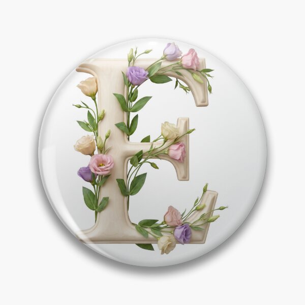 Item preview, Botanical Floral Letter E Monogram designed and sold by Helenaphotoart.