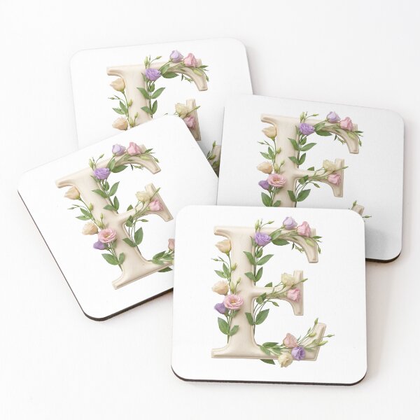 Item preview, Botanical Floral Letter E Monogram designed and sold by Helenaphotoart.