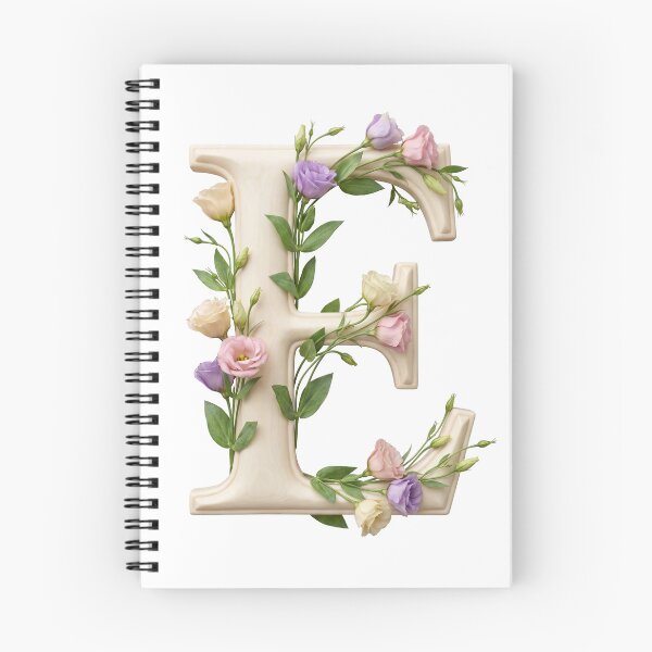 Item preview, Botanical Floral Letter E Monogram designed and sold by Helenaphotoart.