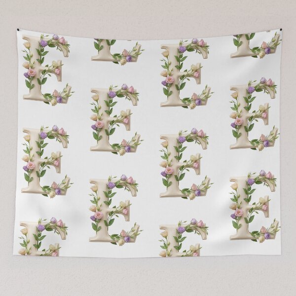 Item preview, Botanical Floral Letter E Monogram designed and sold by Helenaphotoart.
