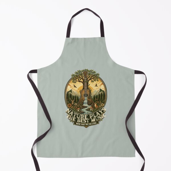 Item preview, Nature Plays the Best Music | Vintage Acoustic Guitar Forest Landscape T-Shirt Design designed and sold by Elite Wall Art.