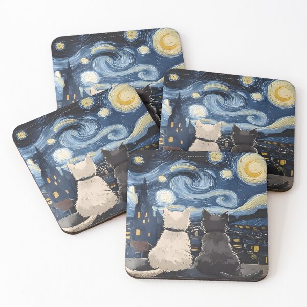 Item preview, Cat Paint With Night and Moon designed and sold by CherryStuff.